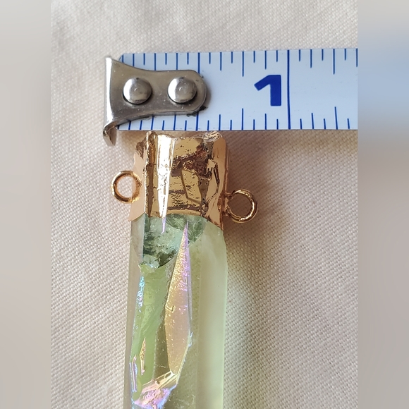 Dyed Green Titanium Quartz Crystal - Picture 6 of 7